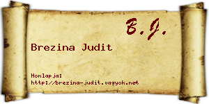 Brezina Judit névjegykártya
